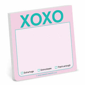 Knock Knock Xoxo Sticky Note Pad (Pastel Version)
