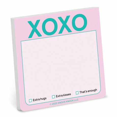 Knock Knock XOXO Sticky Note Pad (Pastel Version).