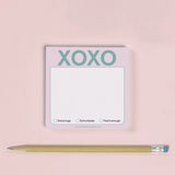 Knock Knock XOXO Sticky Note Pad (Pastel Version).