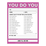 Knock Knock You Do You Nifty Note, Checklist Memo Pad.