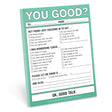 Knock Knock "You Good?" Nifty Note Pad