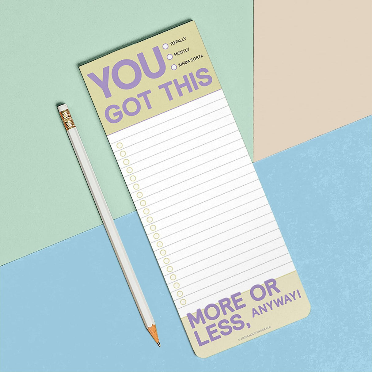Knock Knock "You Got This" Make-a-List Pad - Daily Memo Planning Pad.