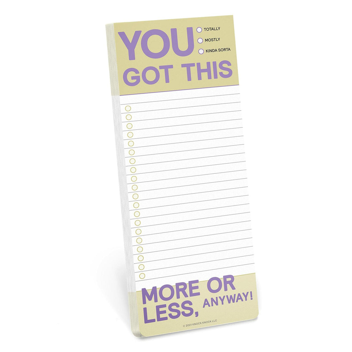 Knock Knock "You Got This" Make-a-List Pad - Daily Memo Planning Pad.