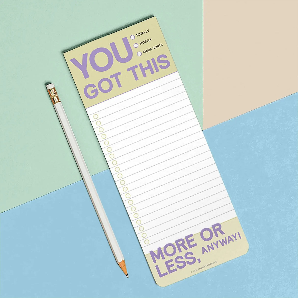 Knock Knock "You Got This" Make-a-List Pad - Daily Memo Planning Pad.