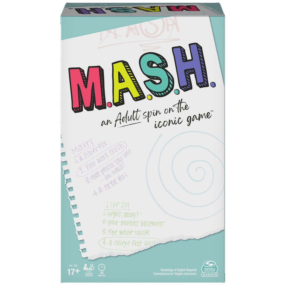 MASH Fortune Telling Adult Party Game Spin Master Games