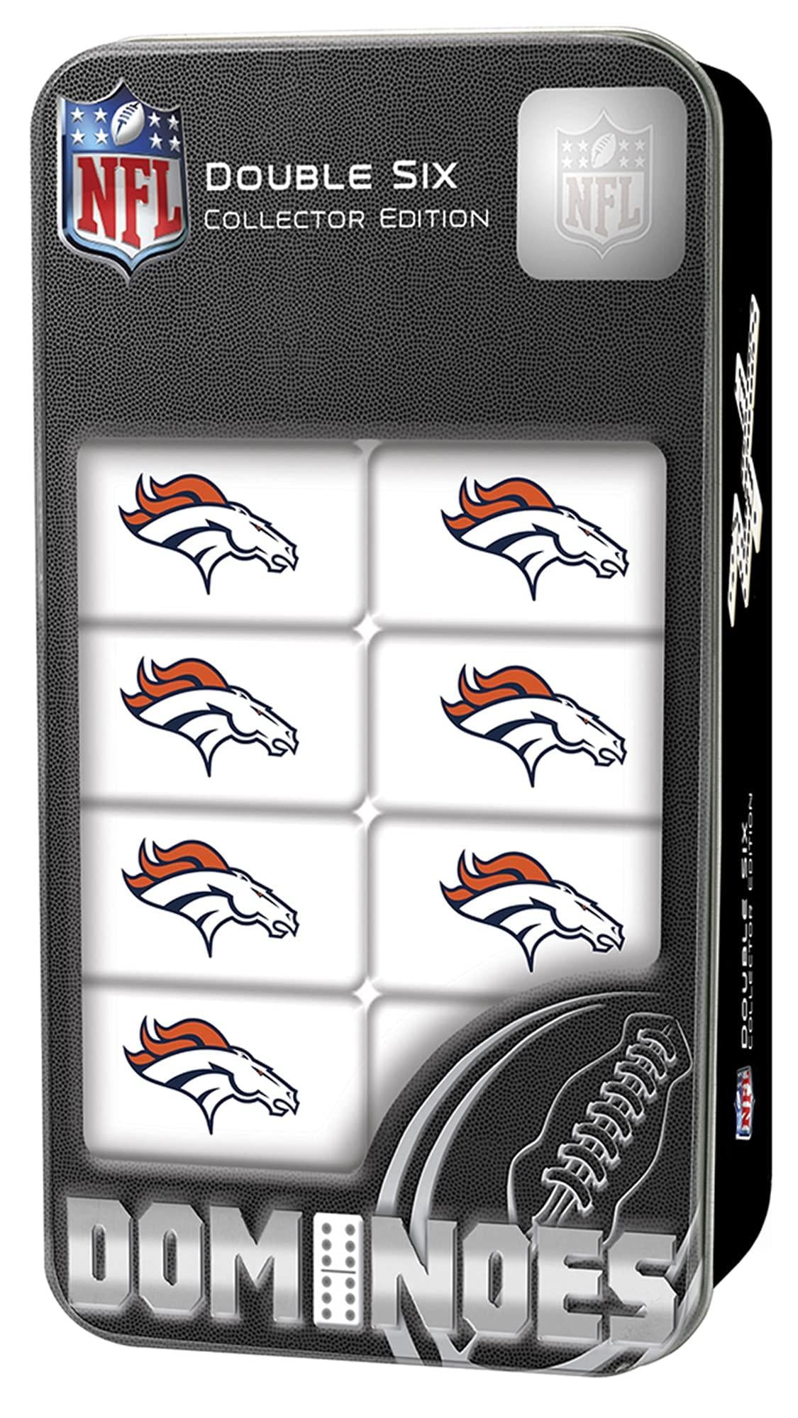 MasterPieces NFL Denver Broncos Collector Edition Double Six Dominoes.
