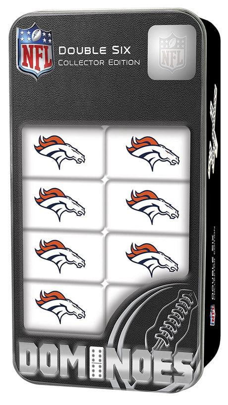 MasterPieces NFL Denver Broncos Collector Edition Double Six Dominoes.
