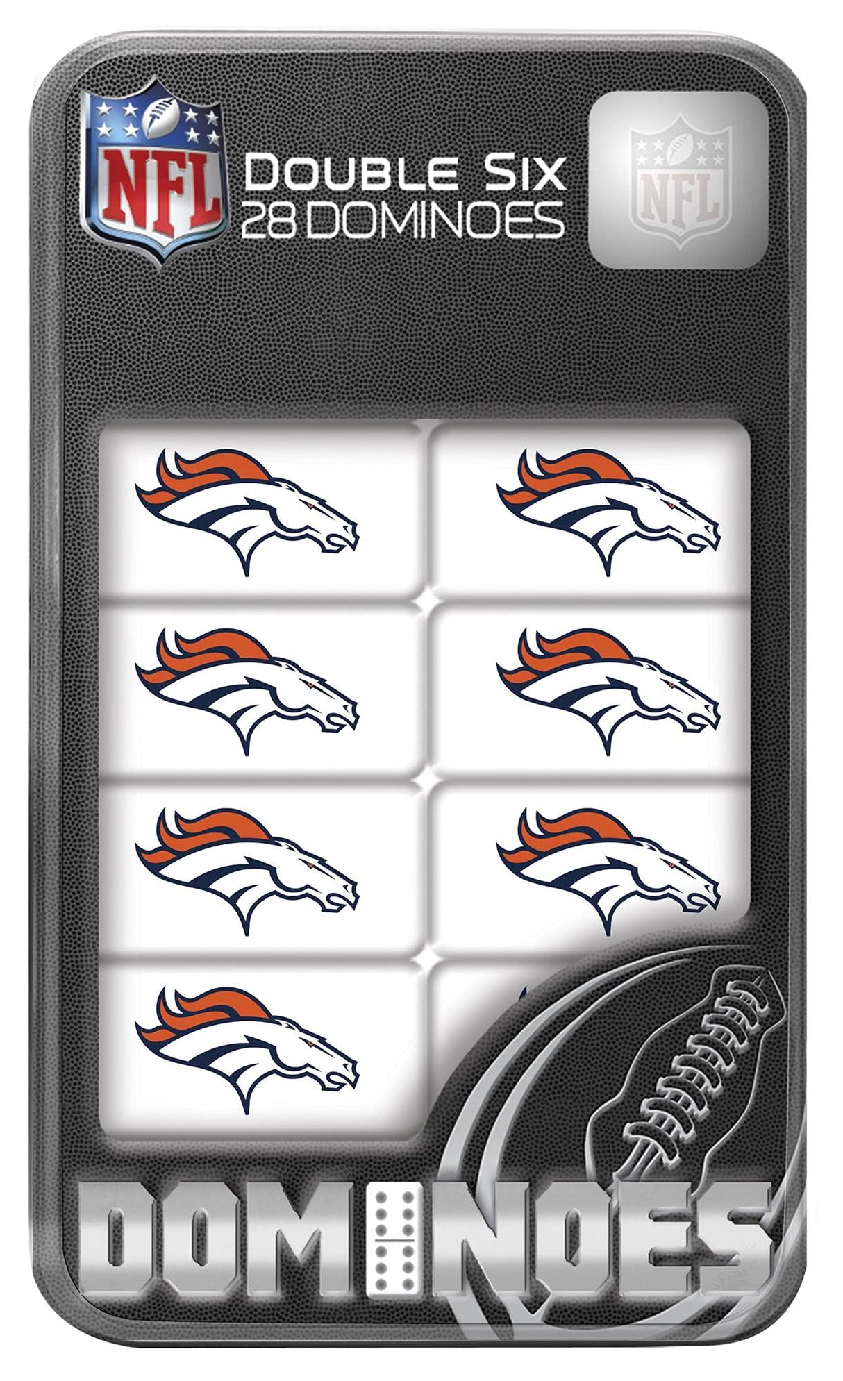 MasterPieces NFL Denver Broncos Collector Edition Double Six Dominoes.