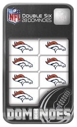 MasterPieces NFL Denver Broncos Collector Edition Double Six Dominoes.