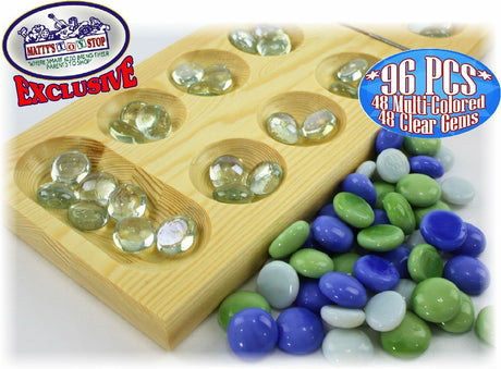 Matty's Toy Stop Deluxe Solid Wood Folding Mancala Game.