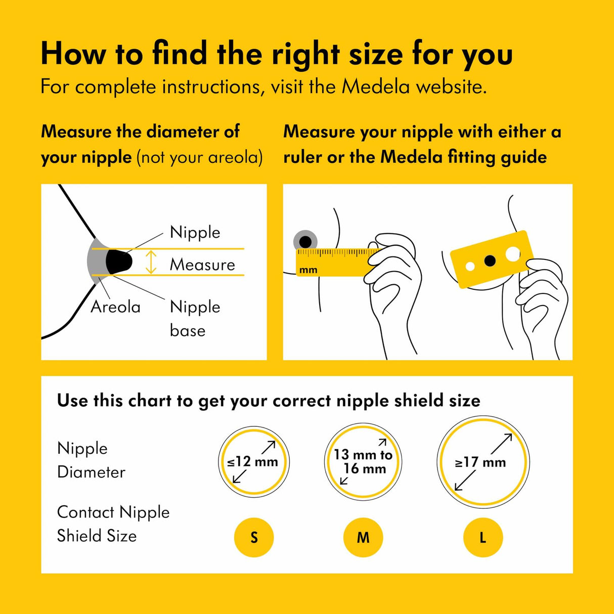 Medela Contact Nipple Shield for Breastfeeding, 24mm Medium Nippleshield,  2 Count with Carrying Case Medela