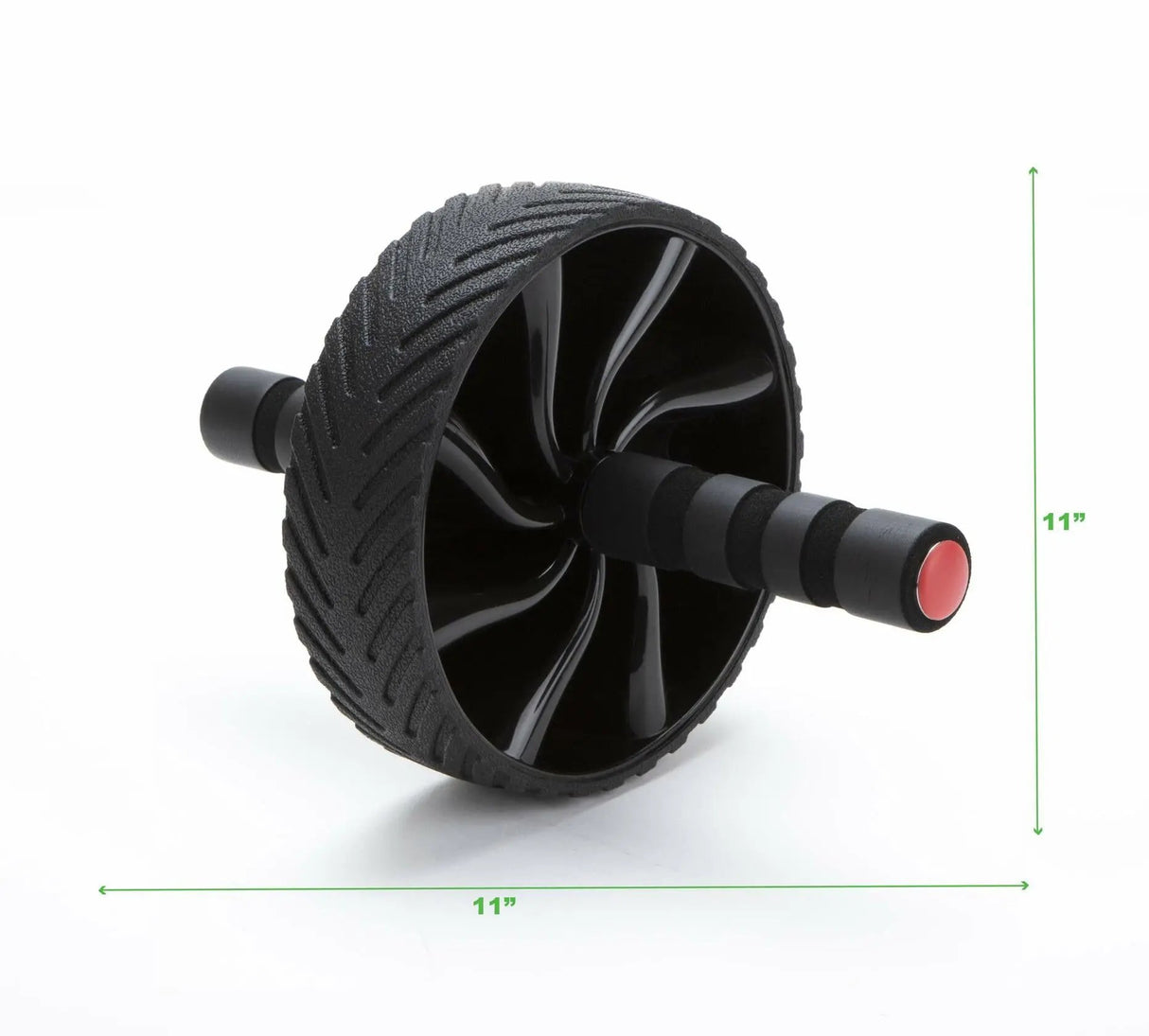 Mind Reader Abdominal Roller Wheel with Foam Grips, Ab Workout Equipment, Black