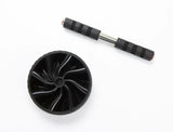 Mind Reader Abdominal Roller Wheel with Foam Grips, Ab Workout Equipment, Black