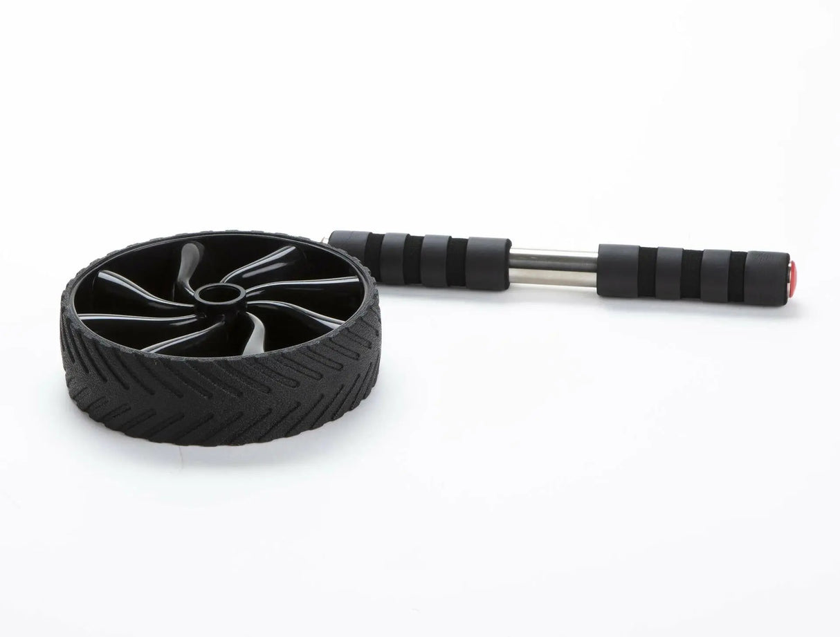 Mind Reader Abdominal Roller Wheel with Foam Grips, Ab Workout Equipment, Black