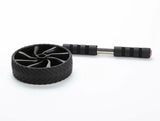 Mind Reader Abdominal Roller Wheel with Foam Grips, Ab Workout Equipment, Black