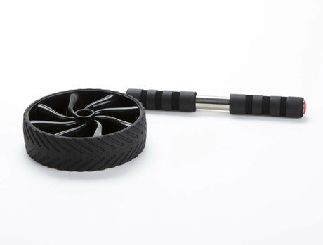 Mind Reader Abdominal Roller Wheel with Foam Grips, Ab Workout Equipment, Black