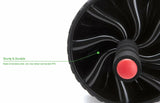 Mind Reader Abdominal Roller Wheel with Foam Grips, Ab Workout Equipment, Black