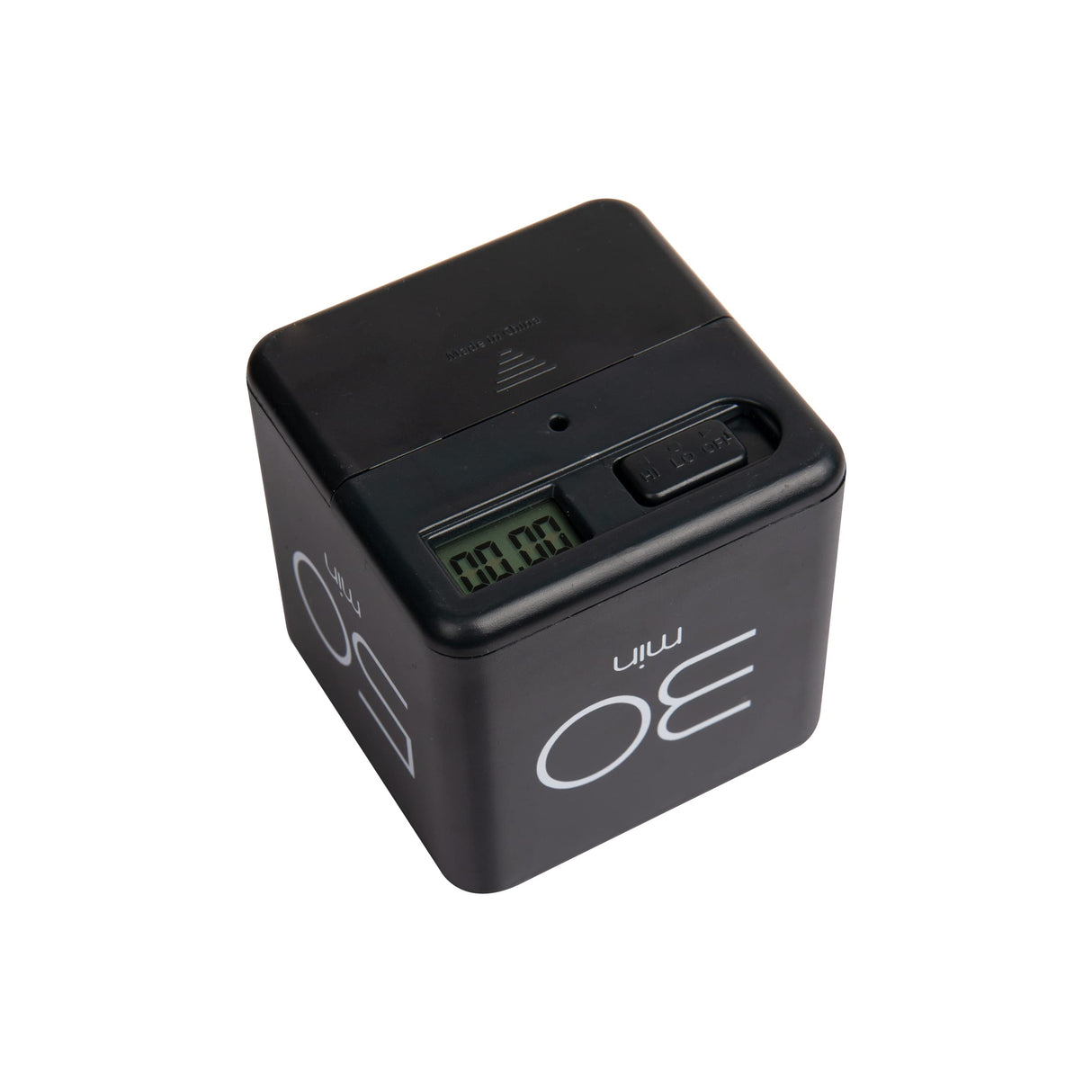 Mind Reader Productivity Timer Cube - Black (10, 30, 50, 60 minute settings).