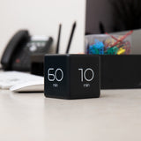 Mind Reader Productivity Timer Cube - Black (10, 30, 50, 60 minute settings).
