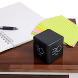Mind Reader Productivity Timer Cube - Black (10, 30, 50, 60 minute settings).