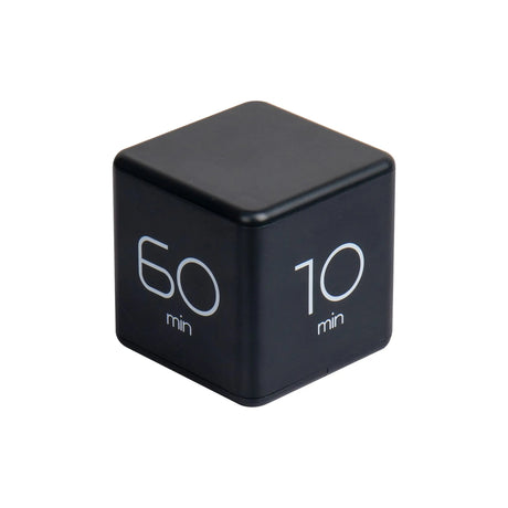 Mind Reader Productivity Timer Cube - Black (10, 30, 50, 60 minute settings) 