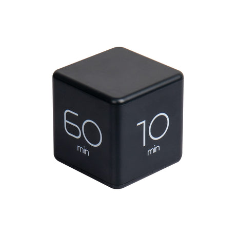 Mind Reader Productivity Timer Cube - Black (10, 30, 50, 60 minute settings).