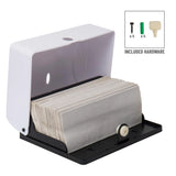 Mind Reader Tri-Fold Paper Towel Holder Wall Mounted Dispenser, White.