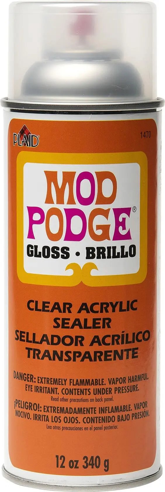 Mod Podge Spray Acrylic Sealer that is Specifically Formulated to Seal Craft Projects, Dries Crystal Clear is Non-Yellowing No-Run and Quick Drying, 12 ounce, Gloss 