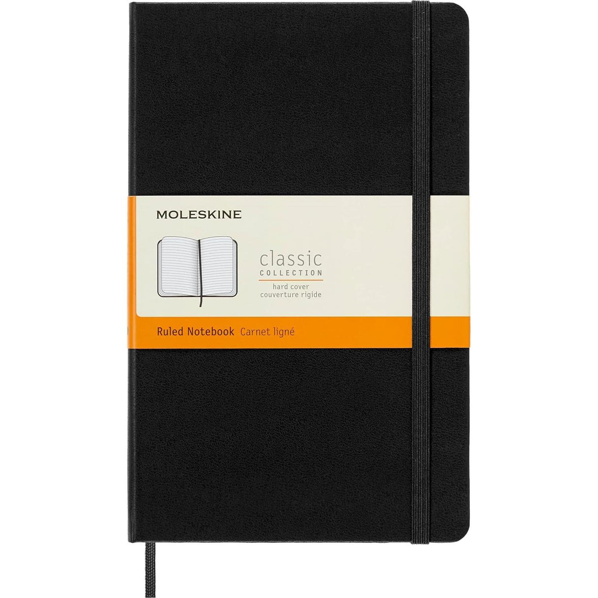 Moleskine Classic Notebook, Large, Ruled, Black, Hard Cover (5 X 8.25)