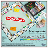 Monopoly Board Game - Classic with Storage Tray & Larger Tokens