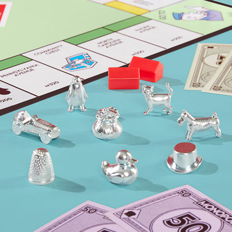 Monopoly Board Game - Classic with Storage Tray & Larger Tokens