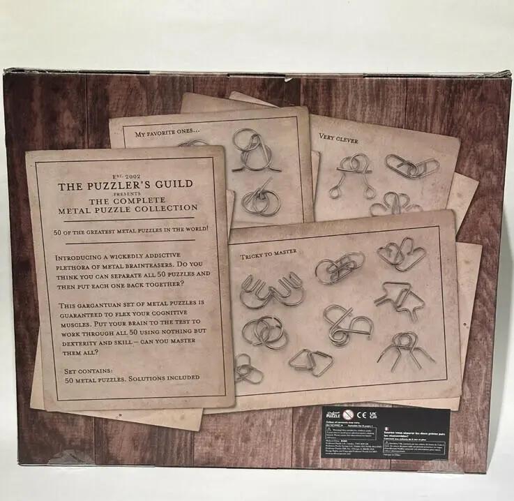 New Puzzler’s Guild Presents Metal Puzzle Collection 50 Of Greatest Brainteasers