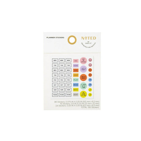 Noted by Post-it Daily Planner Stickers (135 Stickers).