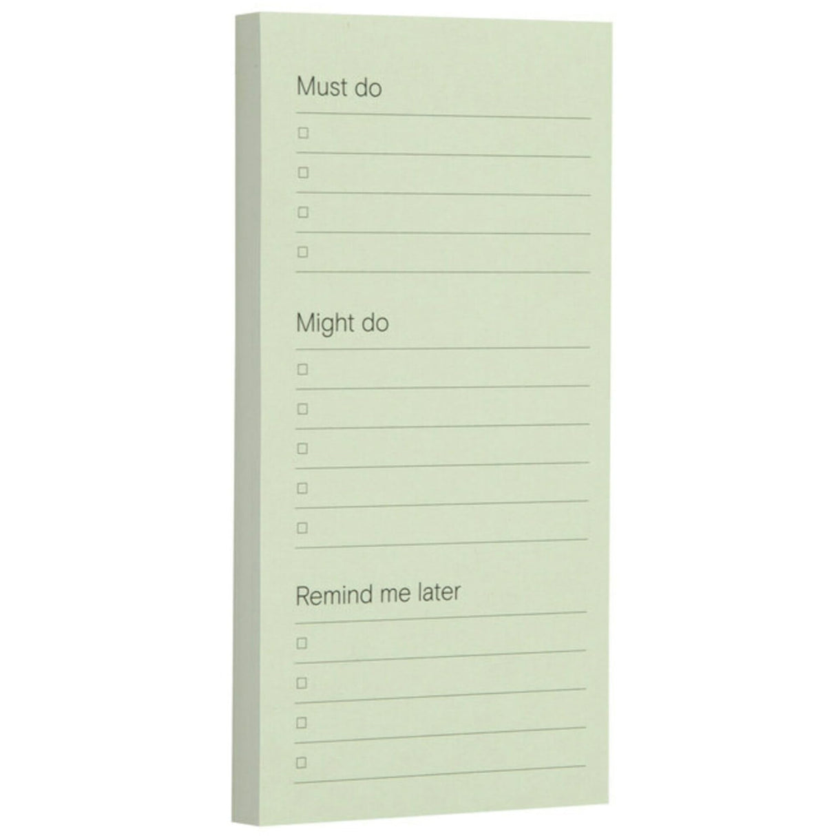 Noted by Post-it Notes, Must Do, Might Do, Remind Me Later.