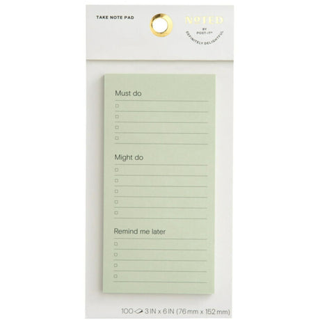 Noted by Post-it Notes, Must Do, Might Do, Remind Me Later.