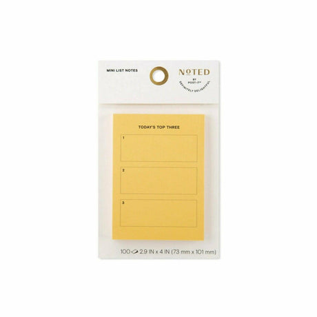 Noted By Post-It 'Today's Top Three' Mini List Notepad