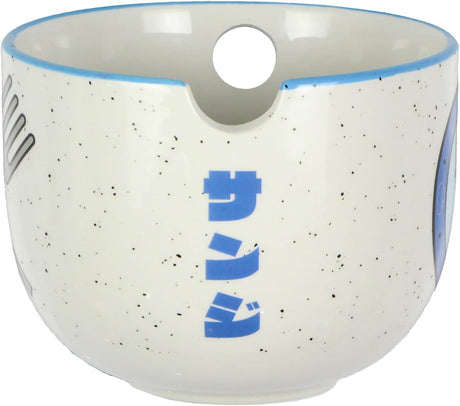One Piece Anime Sanji Jolly Roger Ceramic Ramen Bowl Set