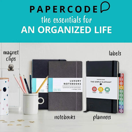 Papercode Undated Leather Planner Daily, Weekly & Monthly Organizer - Blue