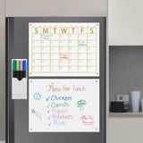 Pipao Calendar For Fridge - Fridge Calendar - Dry Erase Calendar For Fridge - Acrylic Calendar - Fridge Calendar Magnet - Acrylic Magnetic Calendar For Fridge - Magnetic Acrylic Calendar For Fridge