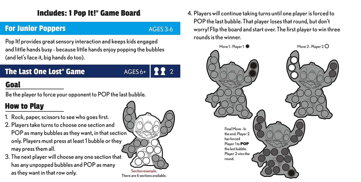 Pop It! Buffalo Games Disney - Stitch.