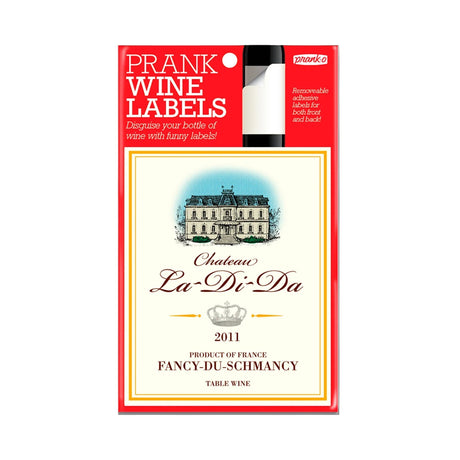Prank-O Chateau La-Di-Da Wine Label - Prank Fake Wine Bottle Label