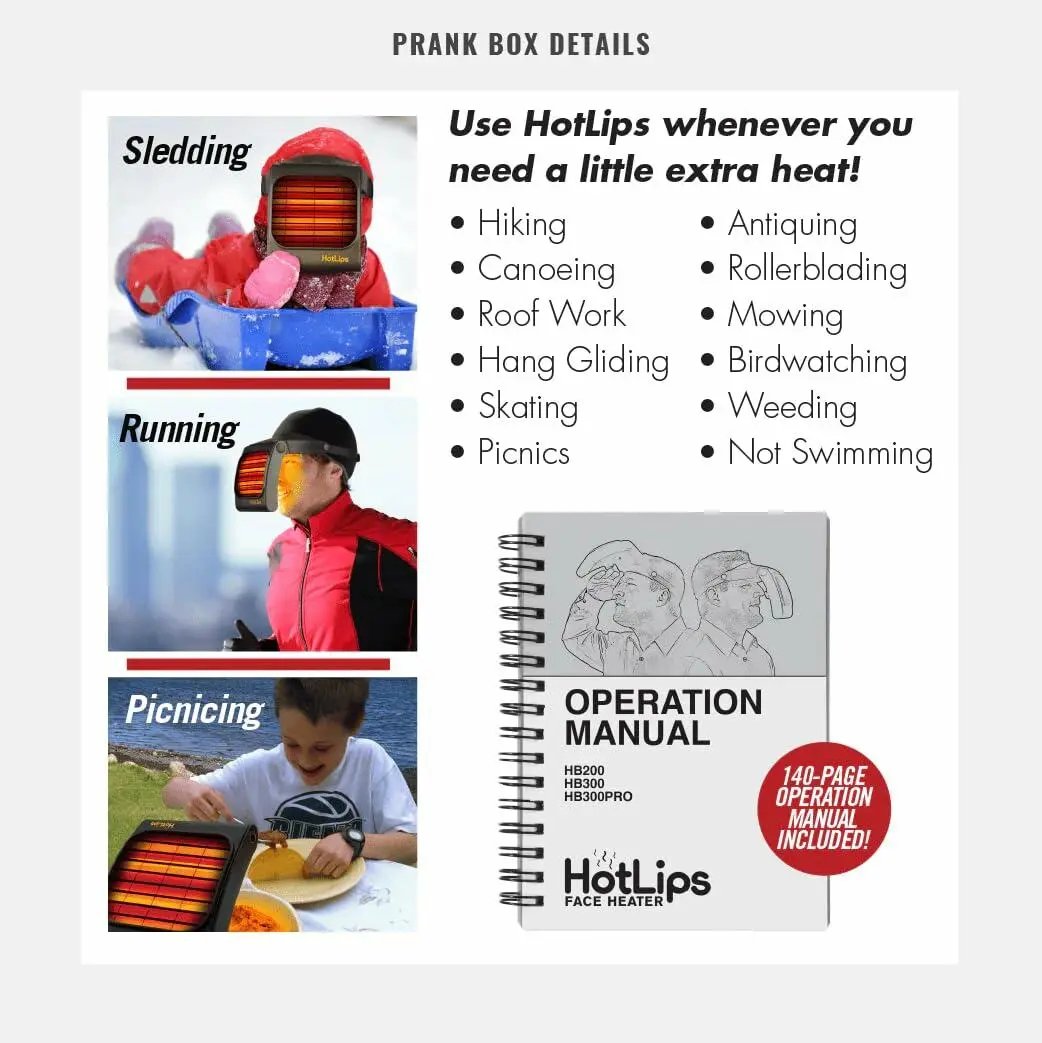 Prank Pack “HotLips” Prank Gift Box, Wrap Your Real Present in a Funny Authentic Prank-O Gag Present Box, Novelty Gifting Box for Pranksters 