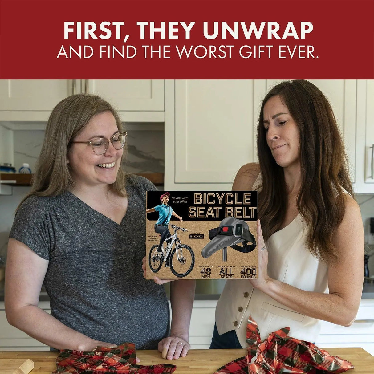 Prank-O Bicycle Seat Belt Prank Gift Box