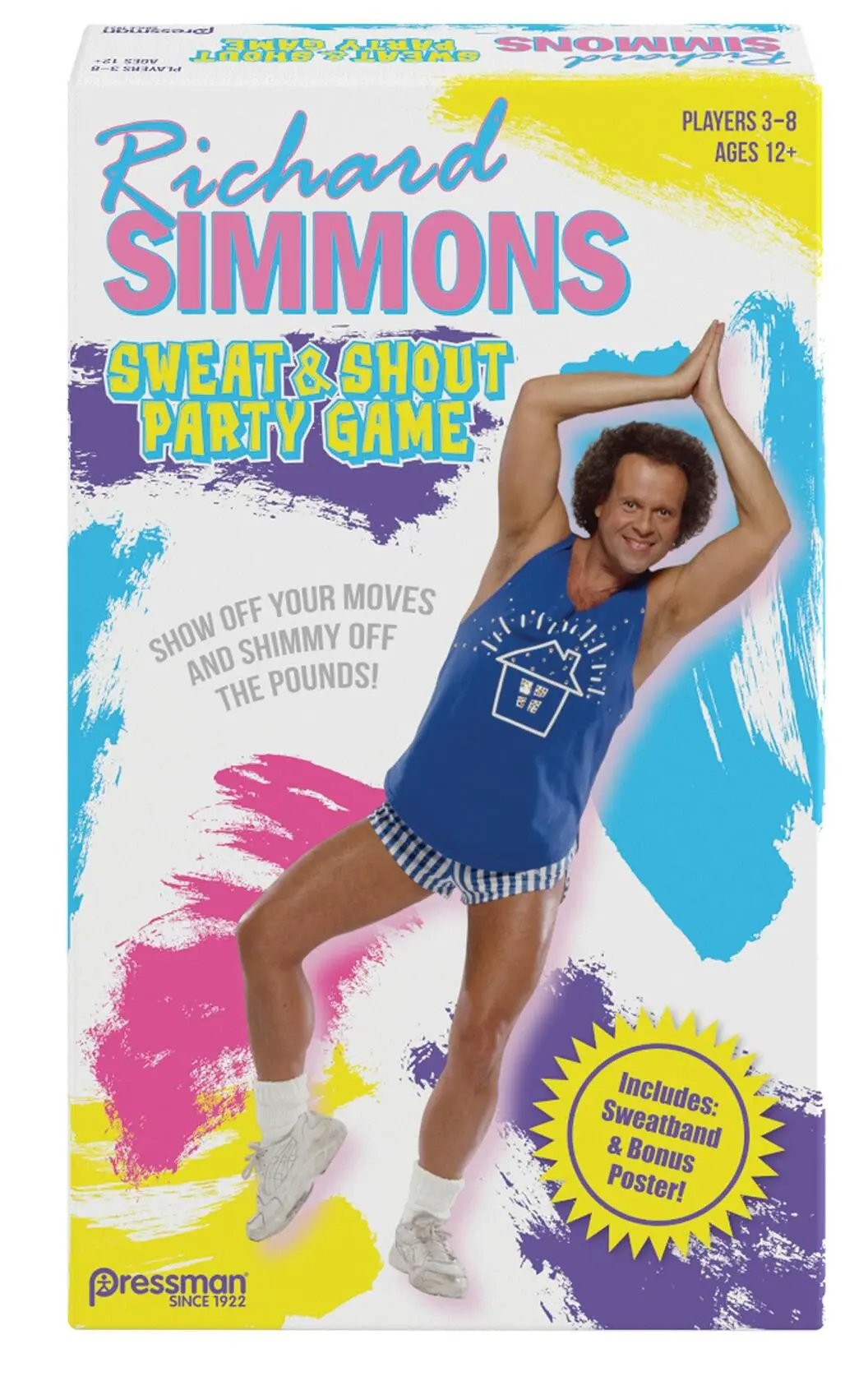 Pressman Richard Simmons: Sweat & Shout Party Game - The Show Off Your Moves & Shimmy Off The Pounds Game 