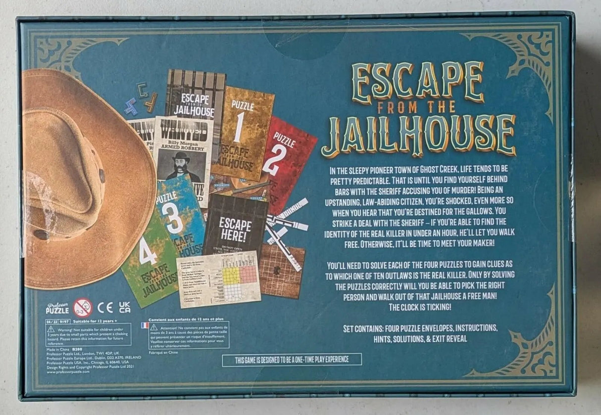Professor Puzzle Escape From The Jailhouse Game