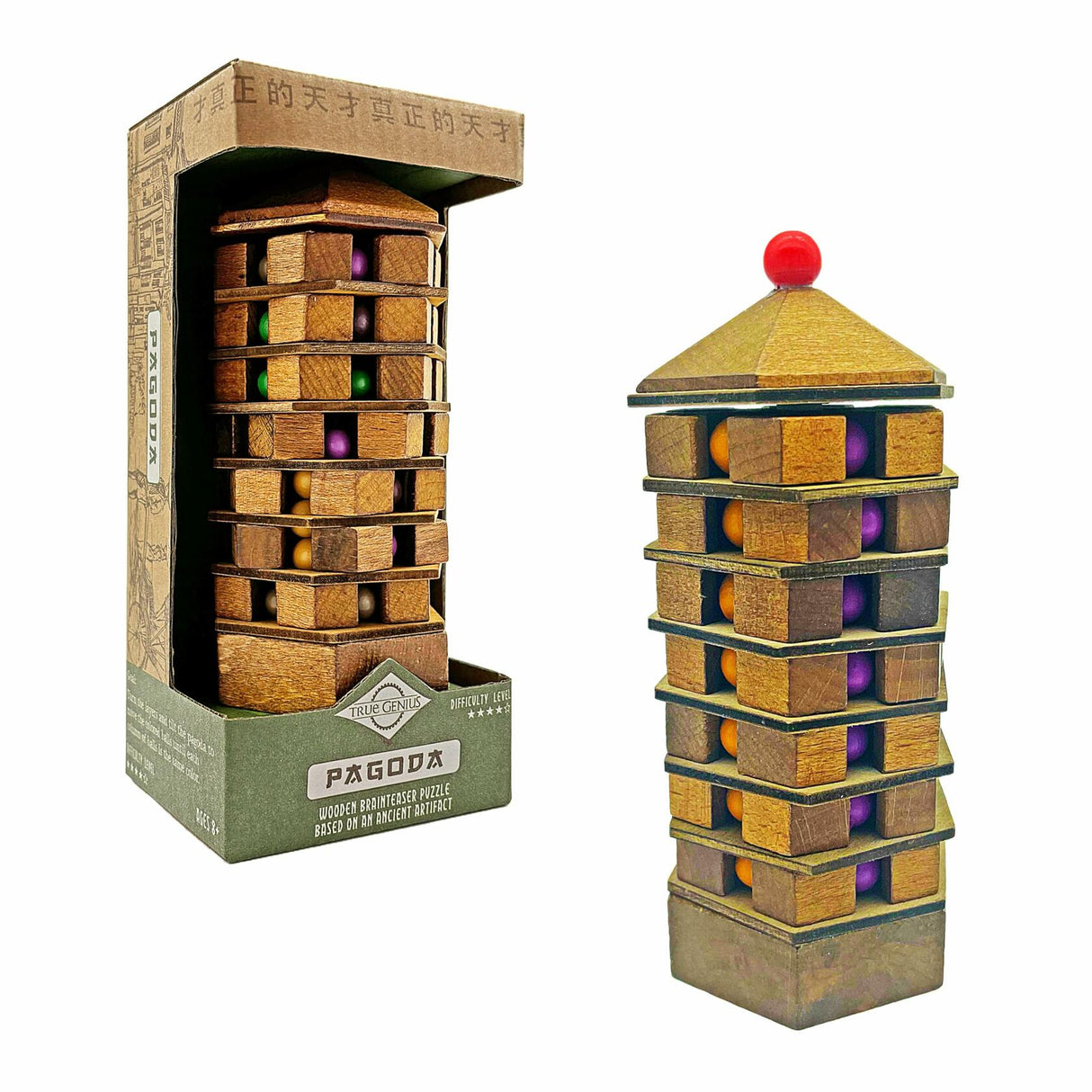 Project Genius Chinese Pagoda 3D Wood Puzzle Project Genius