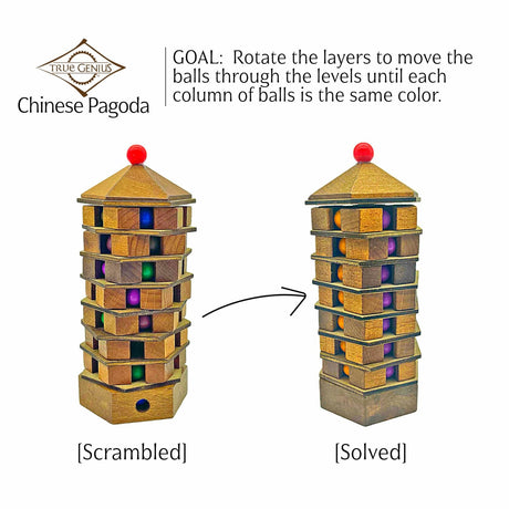 Project Genius Chinese Pagoda 3D Wood Puzzle Project Genius