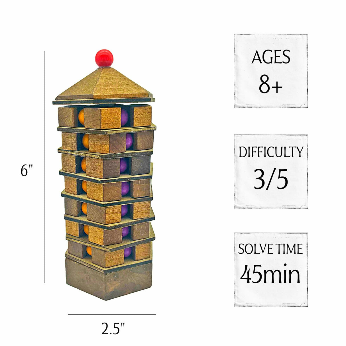 Project Genius Chinese Pagoda 3D Wood Puzzle Project Genius