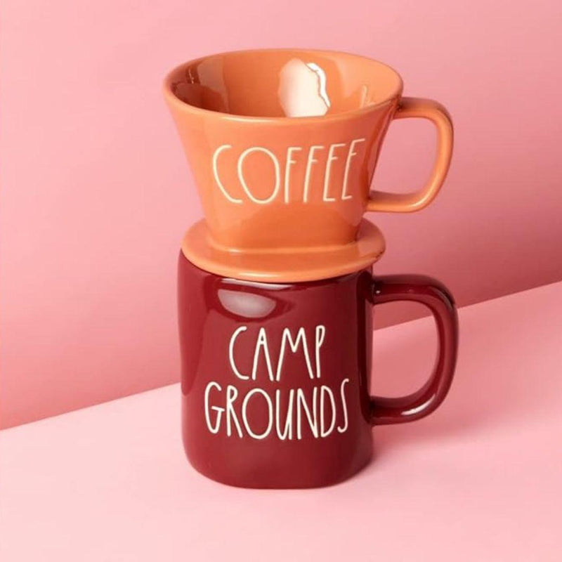 Rae Dunn Ceramic Coffee Pour Over Drip & Mug Set