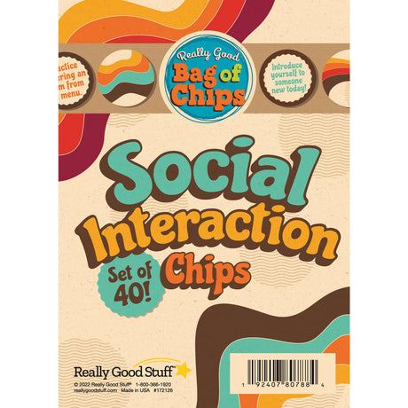 Really Good Stuff - Classroom Social Interaction Chips – Set Of 40